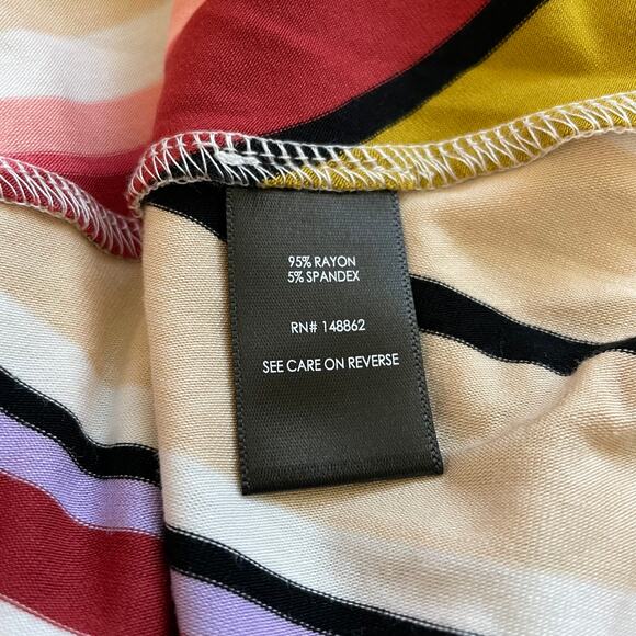 Torrid NWT Collared Skater Dress - Super Soft Multi Stripe Size 0X Short Sleeve - Picture 8 of 9